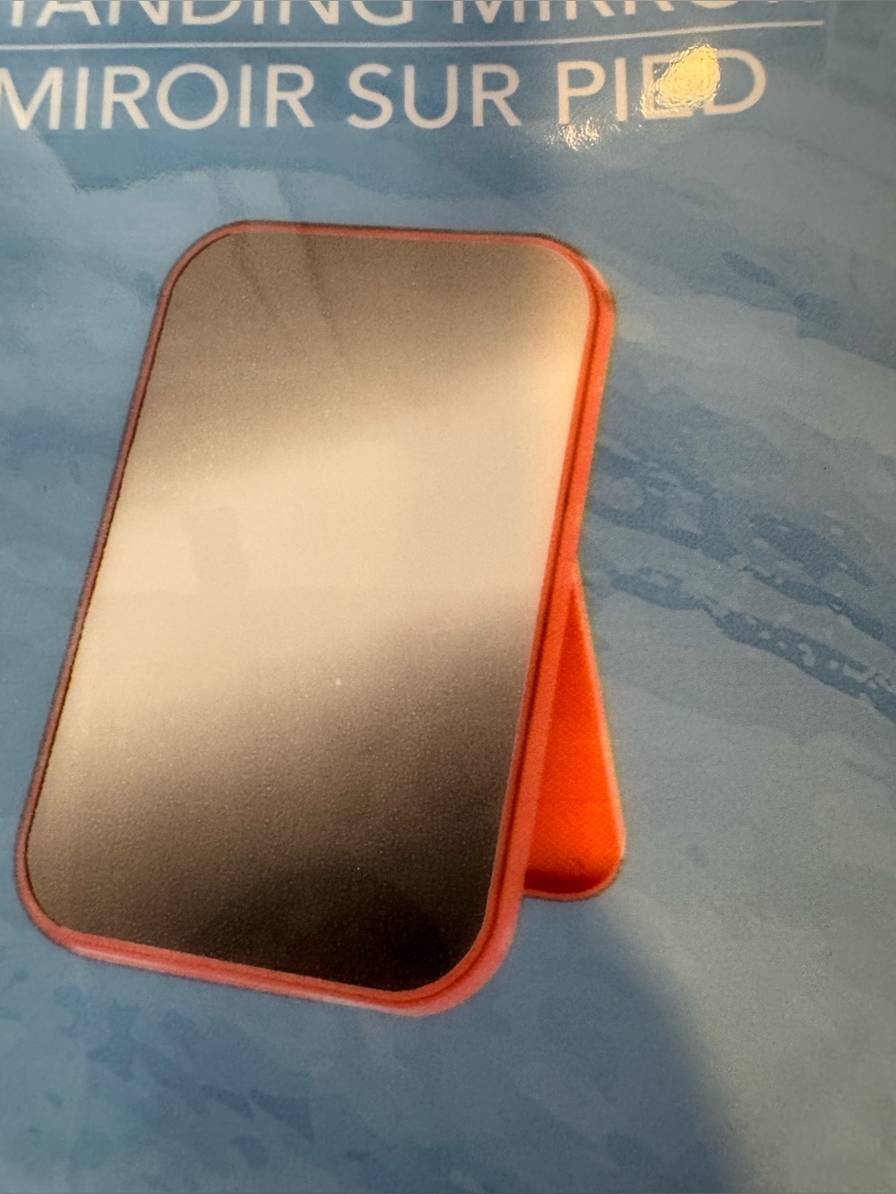 Portable Standing Mirror — Lavender Frame standing travel on the go - Picture 2 of 3